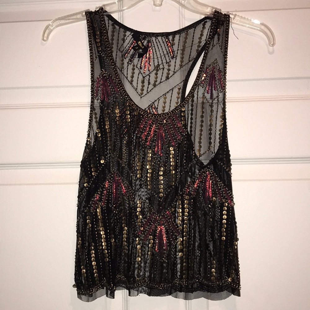 BKE beaded crop top.